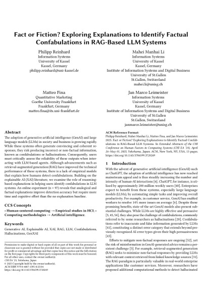 Fact or Fiction? Exploring Explanations to Identify Factual Confubulations in RAG-Based LLM Systems