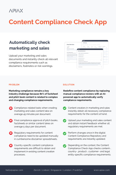 Content Compliance One Pager